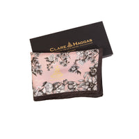 Airs & Graces Monochrome Pearl Pink Large Square Silk Scarf