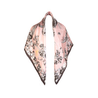 Airs & Graces Monochrome Pearl Pink Large Square Silk Scarf