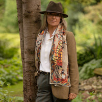 Heads or Tails Toffee Classic Silk Scarf