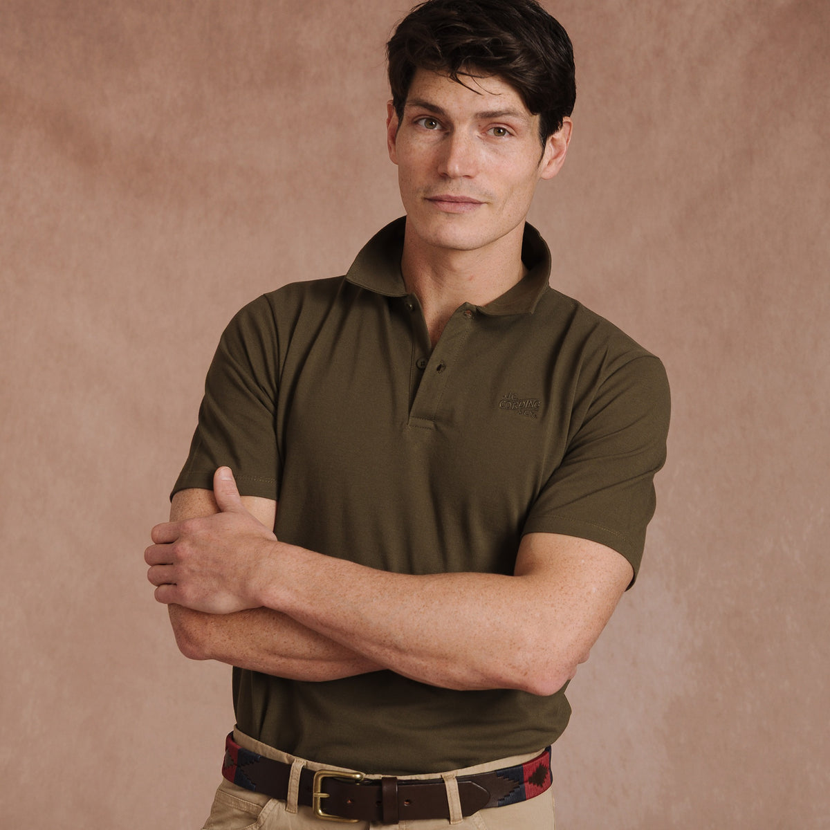 Khaki Woodbridge Pique Polo