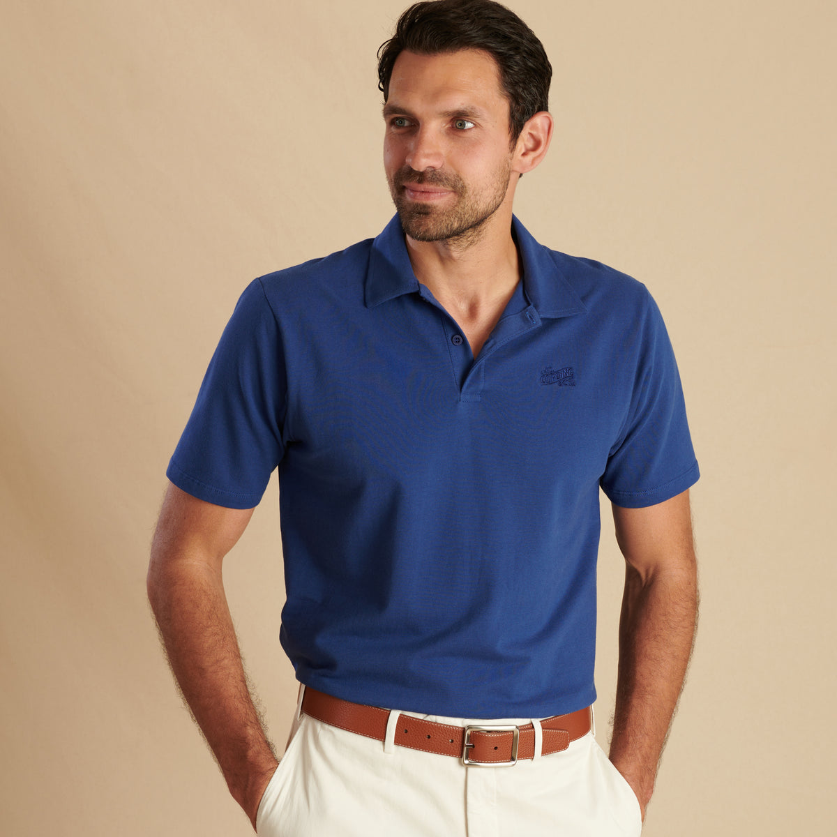 Blue Woodbridge Pique Polo