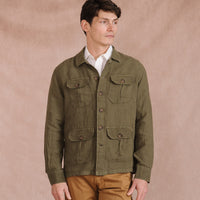 Sage Green Kruger Linen Shirt Jacket