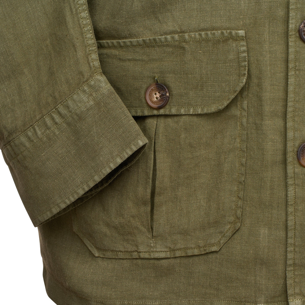 Sage Green Kruger Linen Shirt Jacket
