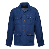 Navy Kruger Linen Shirt Jacket