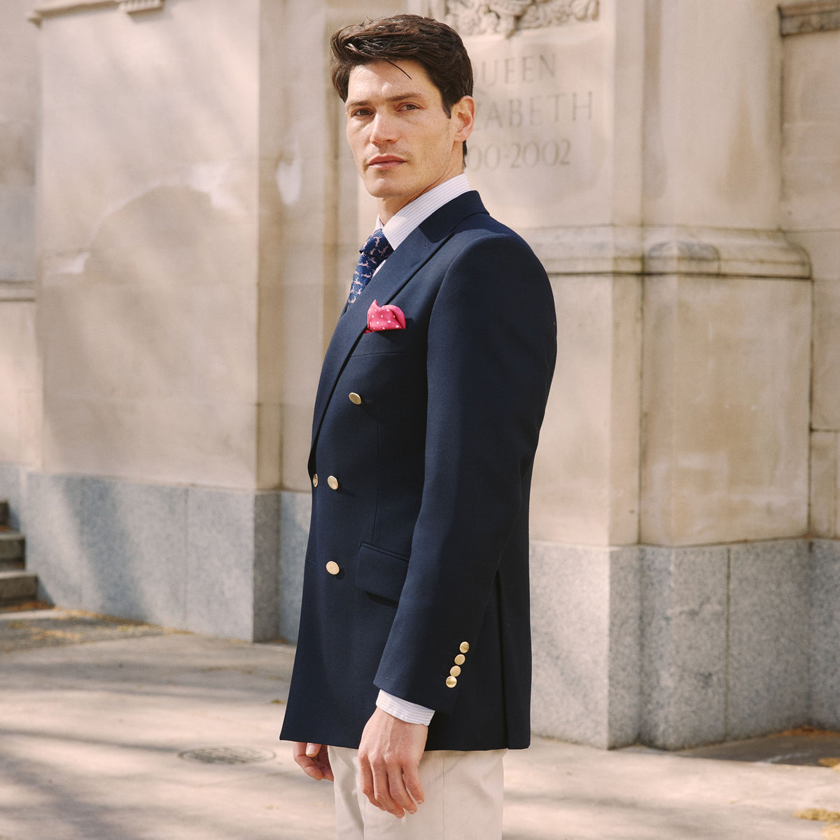 Double Breasted Classic Serge Blazer