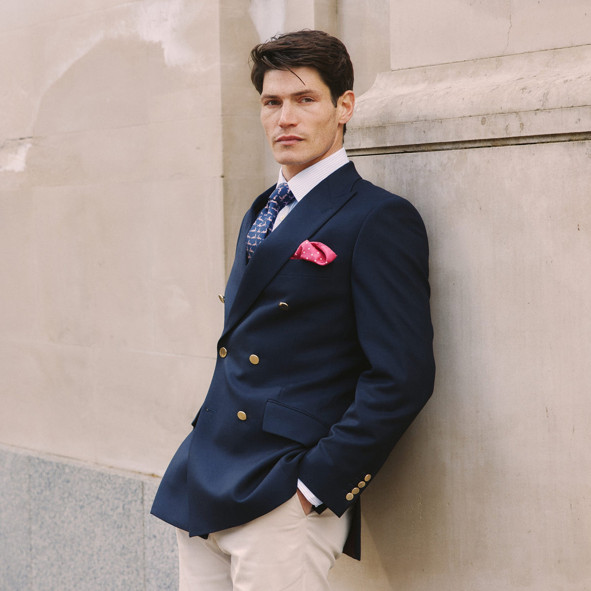 Double Breasted Classic Serge Blazer