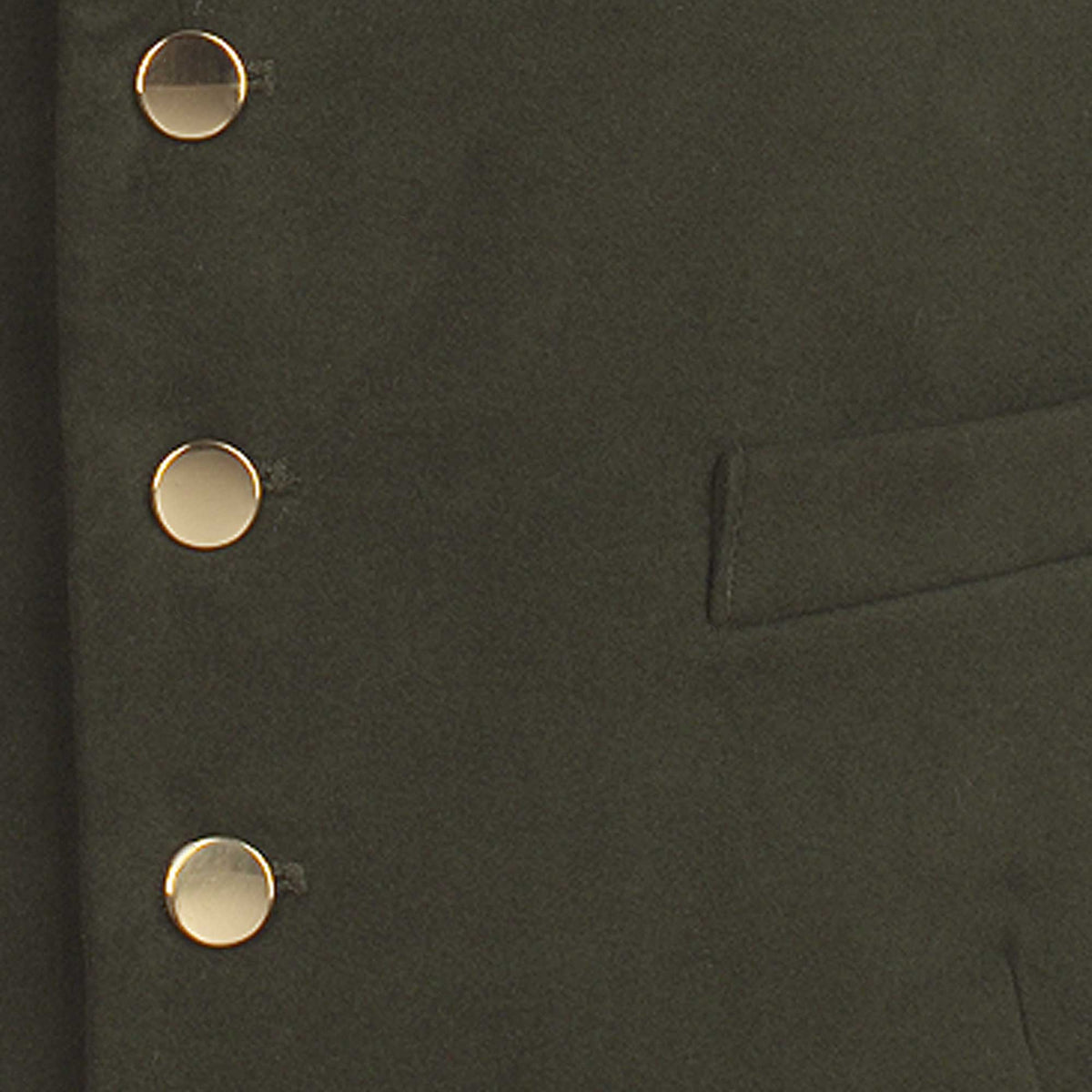 Olive Collared Green Doeskin Waistcoat