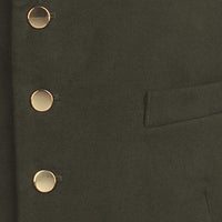 Olive Collared Green Doeskin Waistcoat