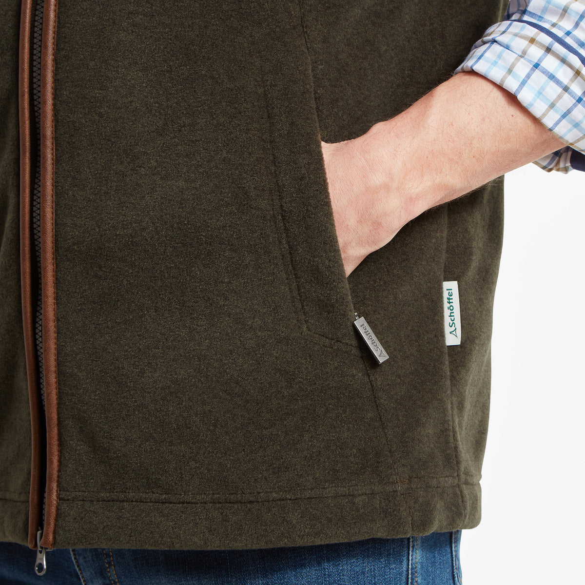 Schöffel Dark Olive Oakham Fleece Gilet