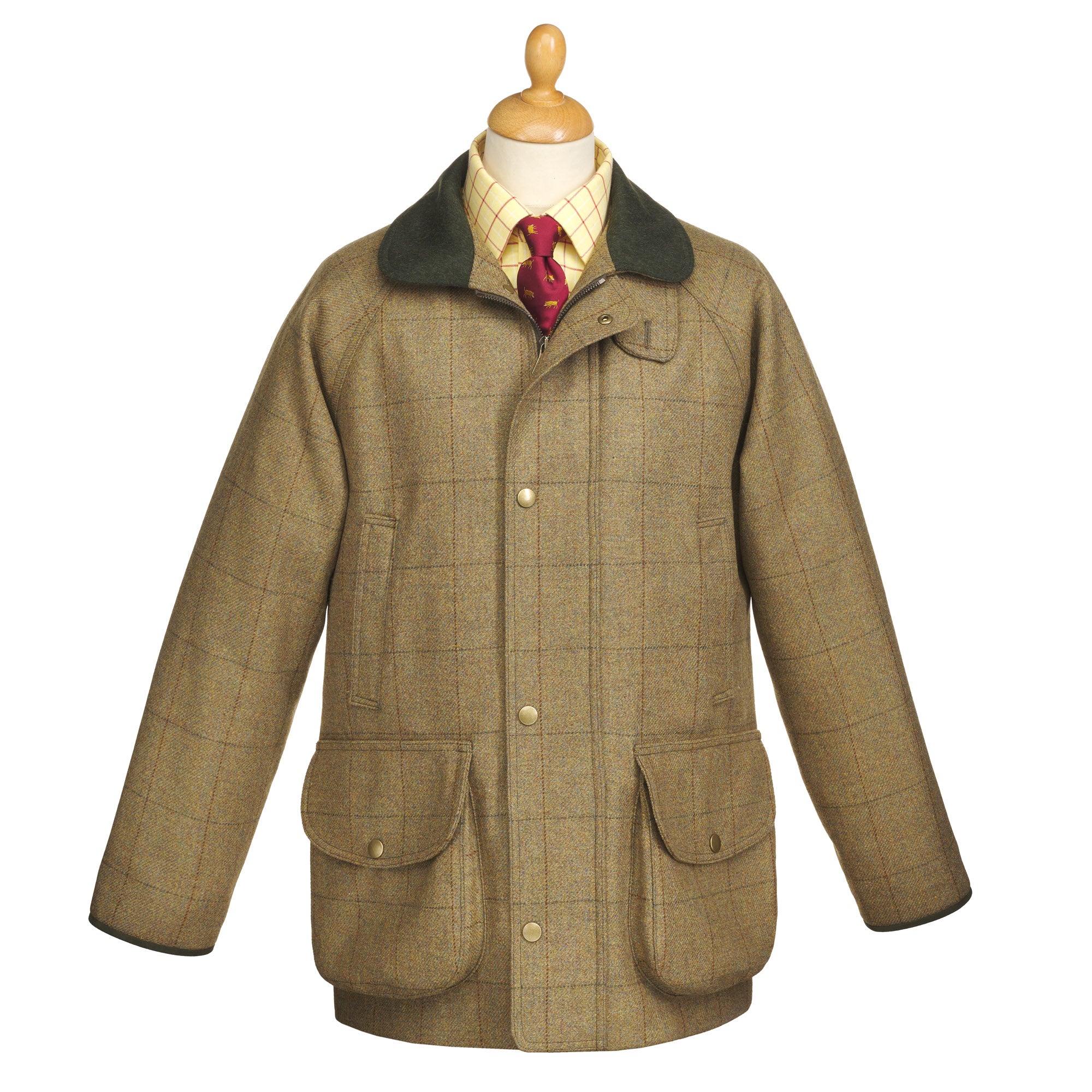 21oz Windowpane Tweed Check Field Coat | Men's Country Clothing | Cordings