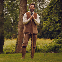 Brown Hunting Tweed Shooting Waistcoat