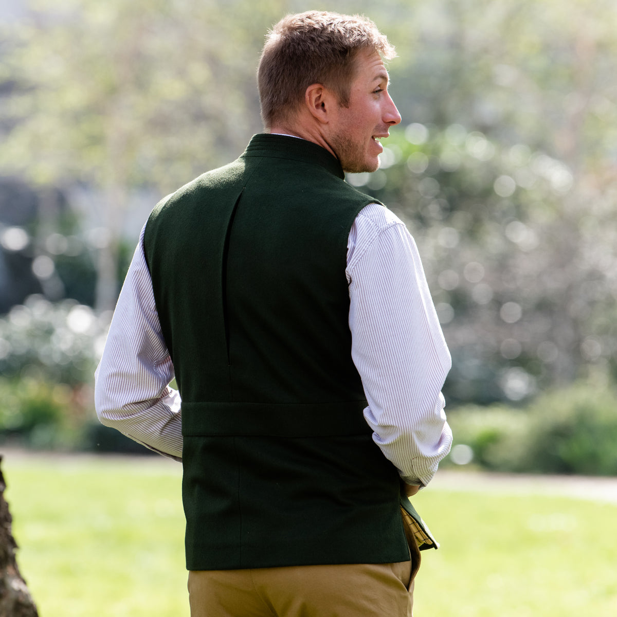Green Exmoor Doeskin Gilet