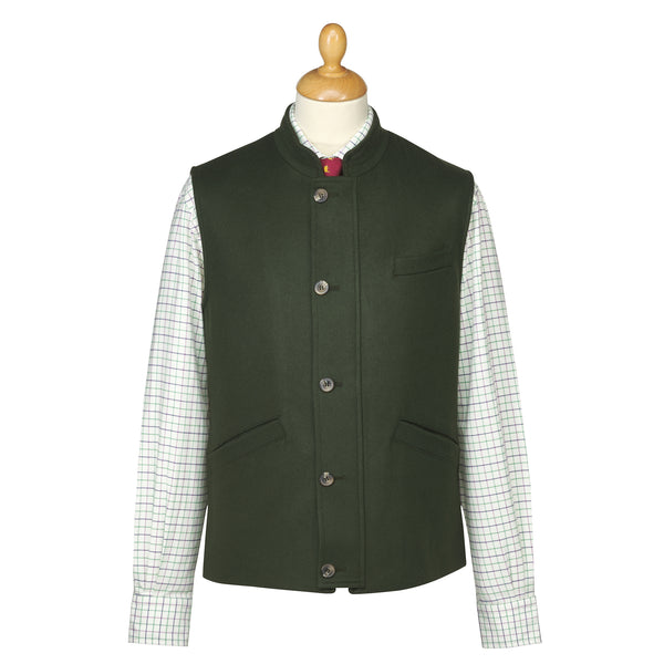 Green Red Exmoor Doeskin Gilet