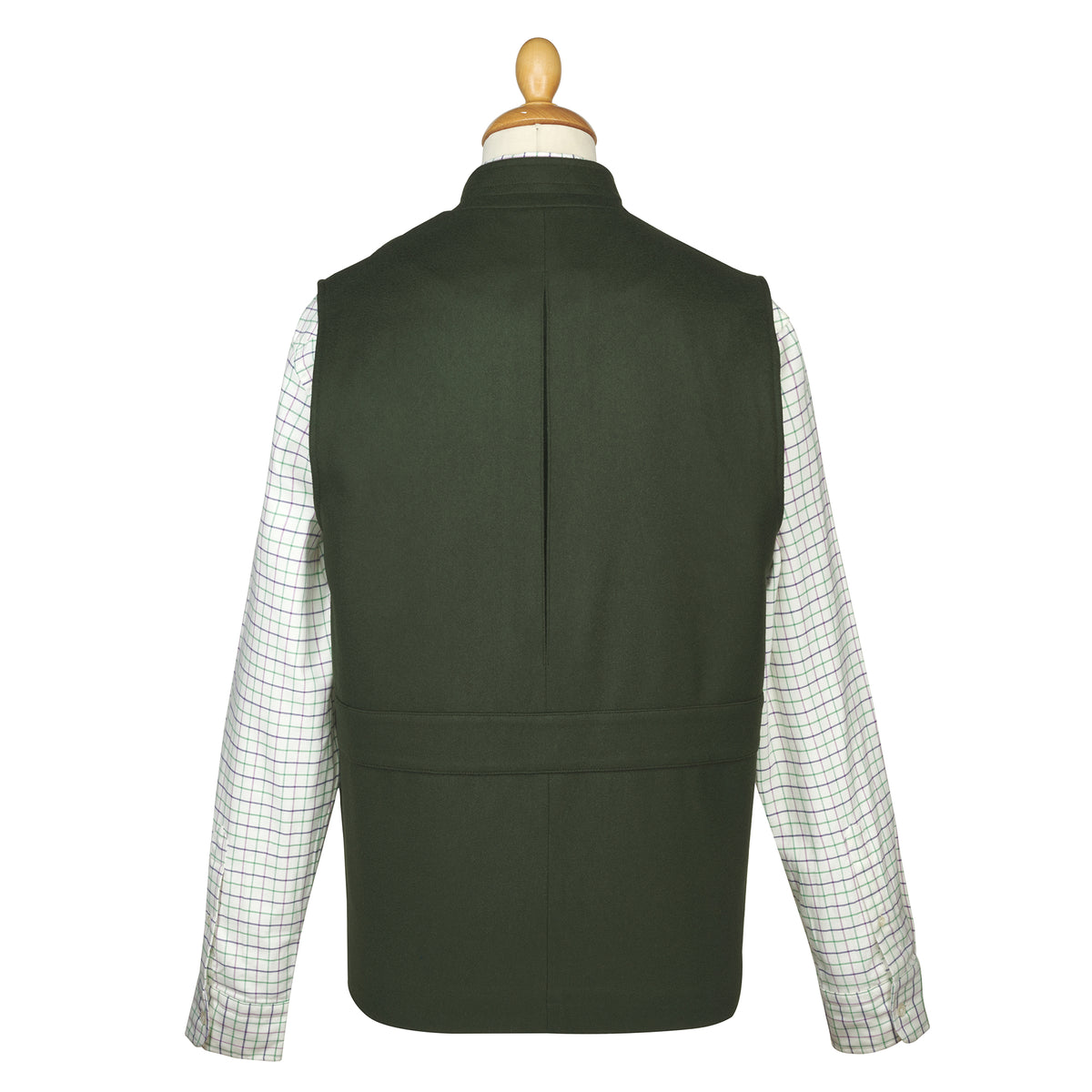 Green Red Exmoor Doeskin Gilet