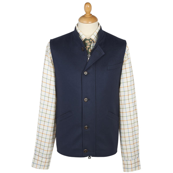 Navy Exmoor Doeskin Gilet