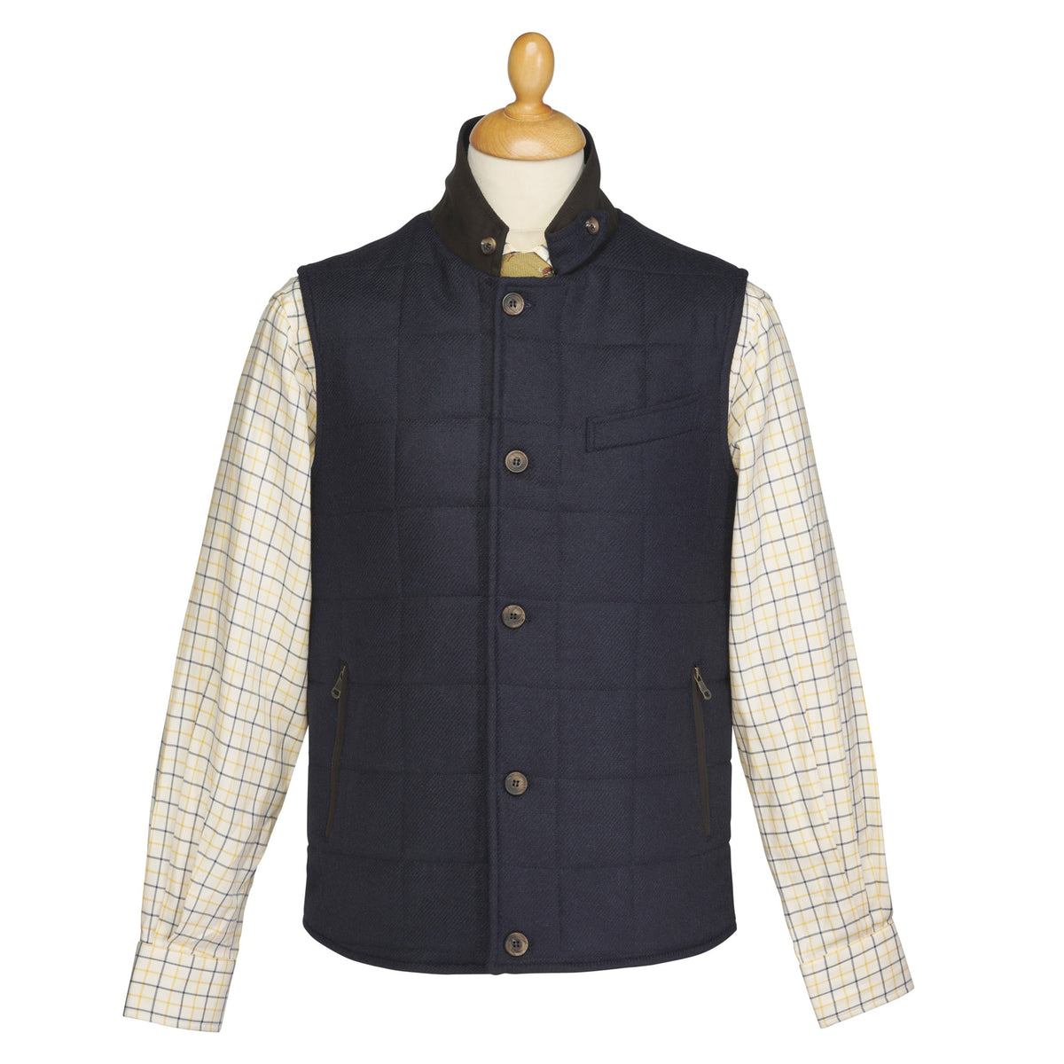 Navy Ebury Shetland Gilet