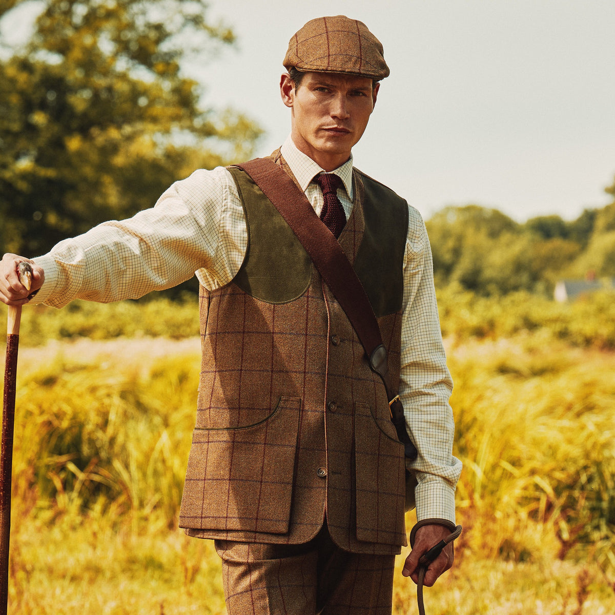 Dartmoor Tweed Check Shooting Waistcoat