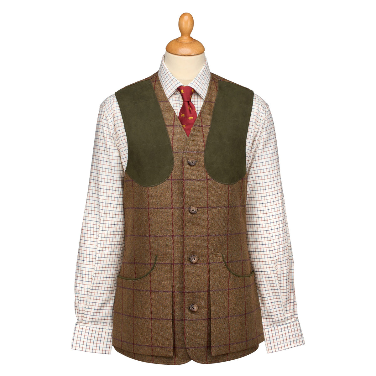 Dartmoor Tweed Check Shooting Waistcoat
