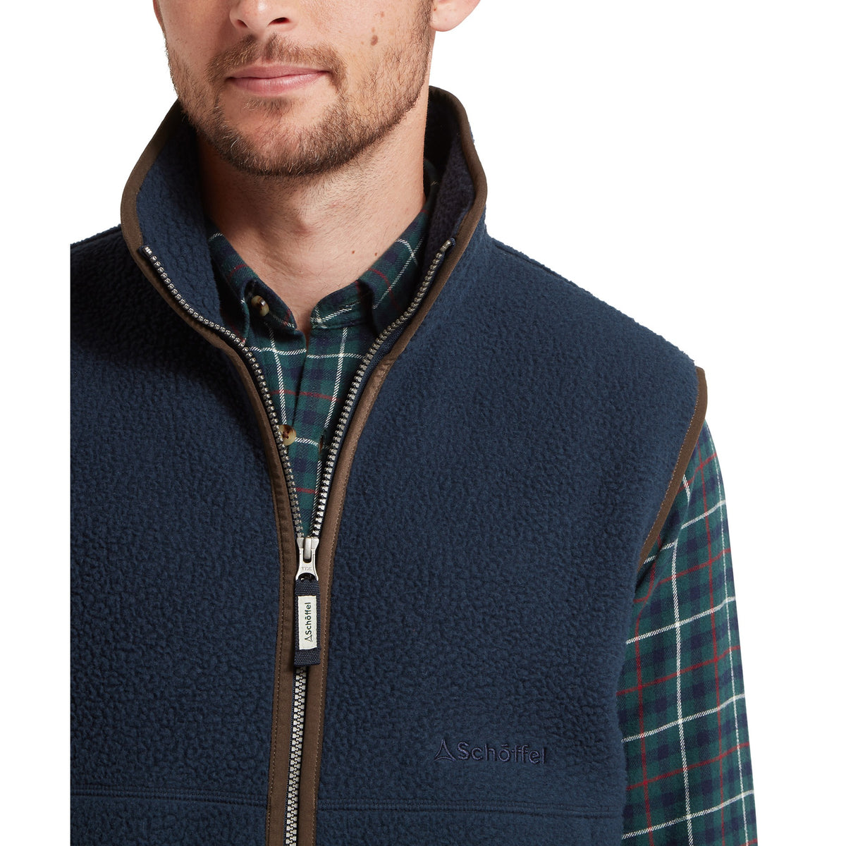 True Navy Schöffel Oakham Retro Fleece Gilet