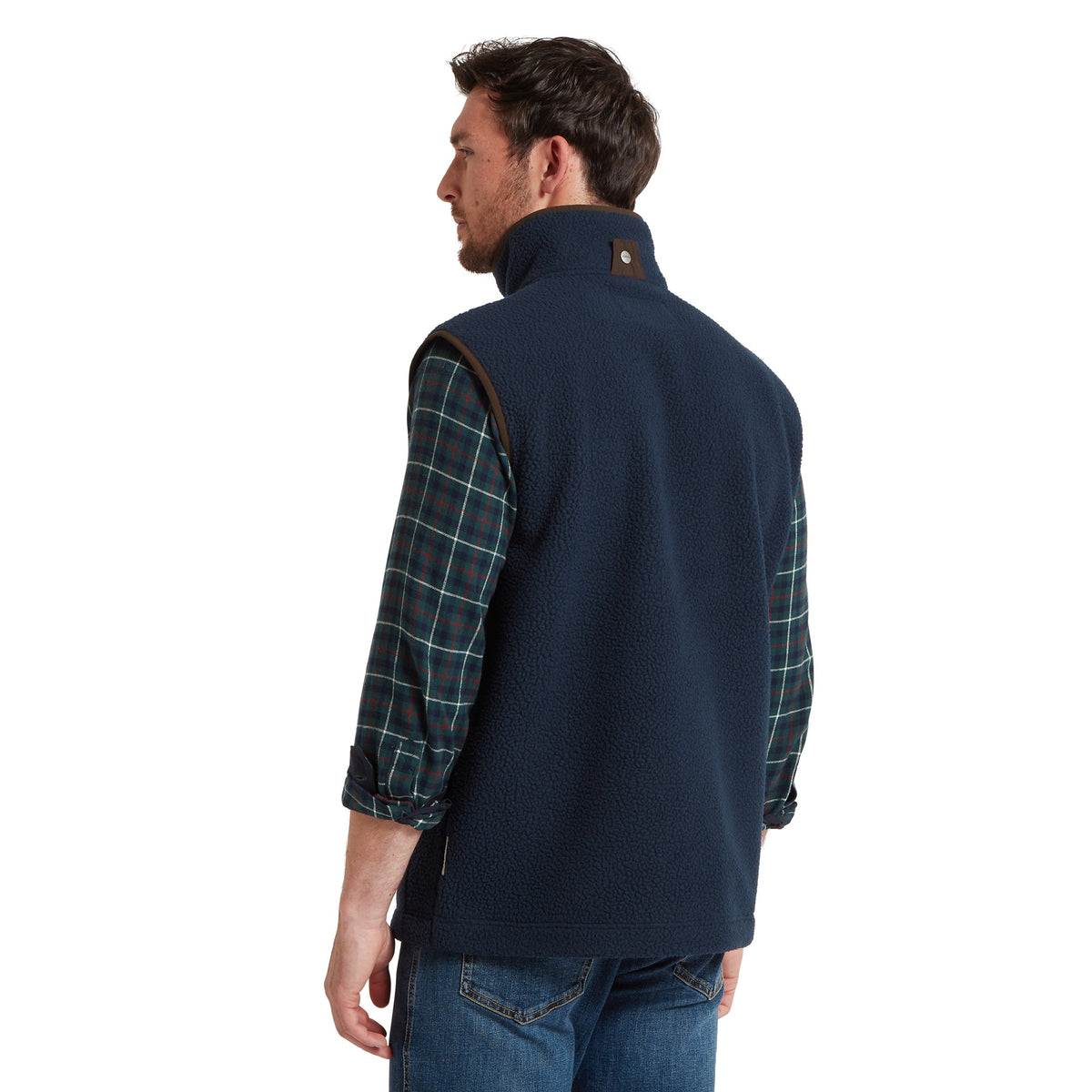 True Navy Schöffel Oakham Retro Fleece Gilet