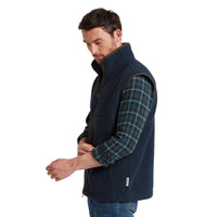 True Navy Schöffel Oakham Retro Fleece Gilet