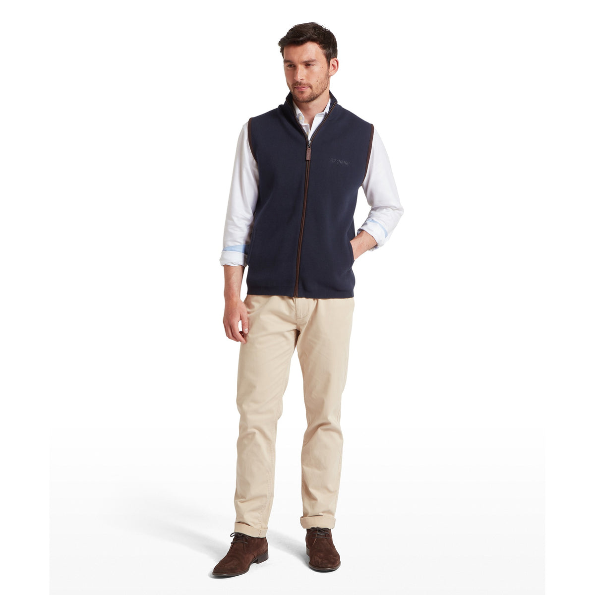 Navy Schöffel Marlow Knit Gilet
