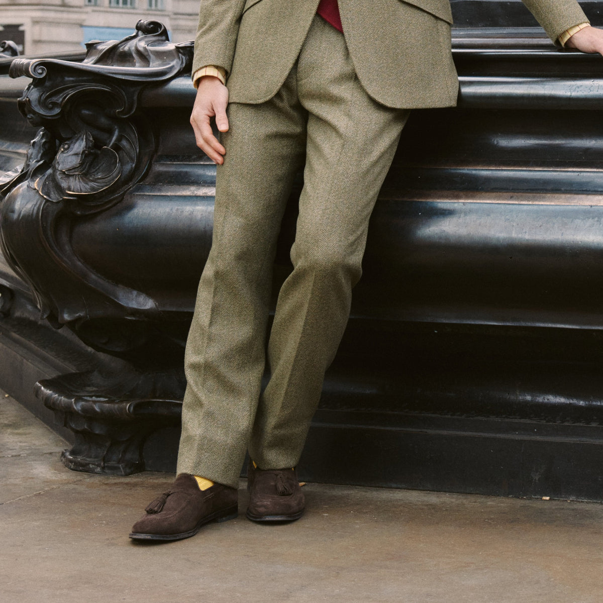 Firley Herringbone Tweed Trousers