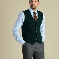 Bottle Green Merino Waistcoat