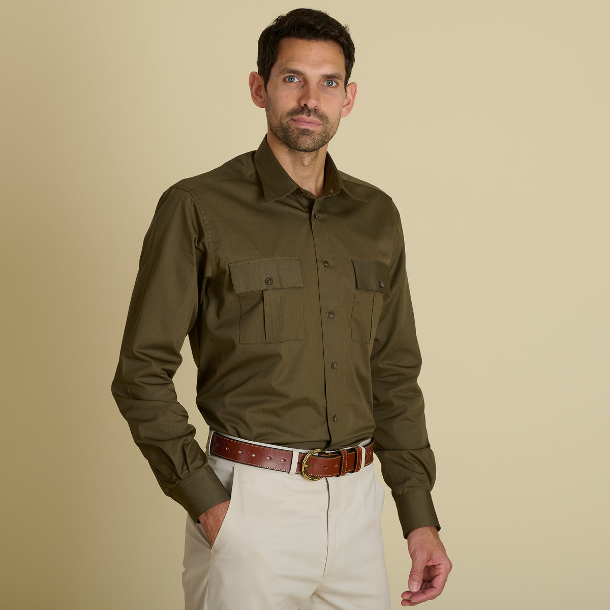 Green Kalahari III Safari Shirt