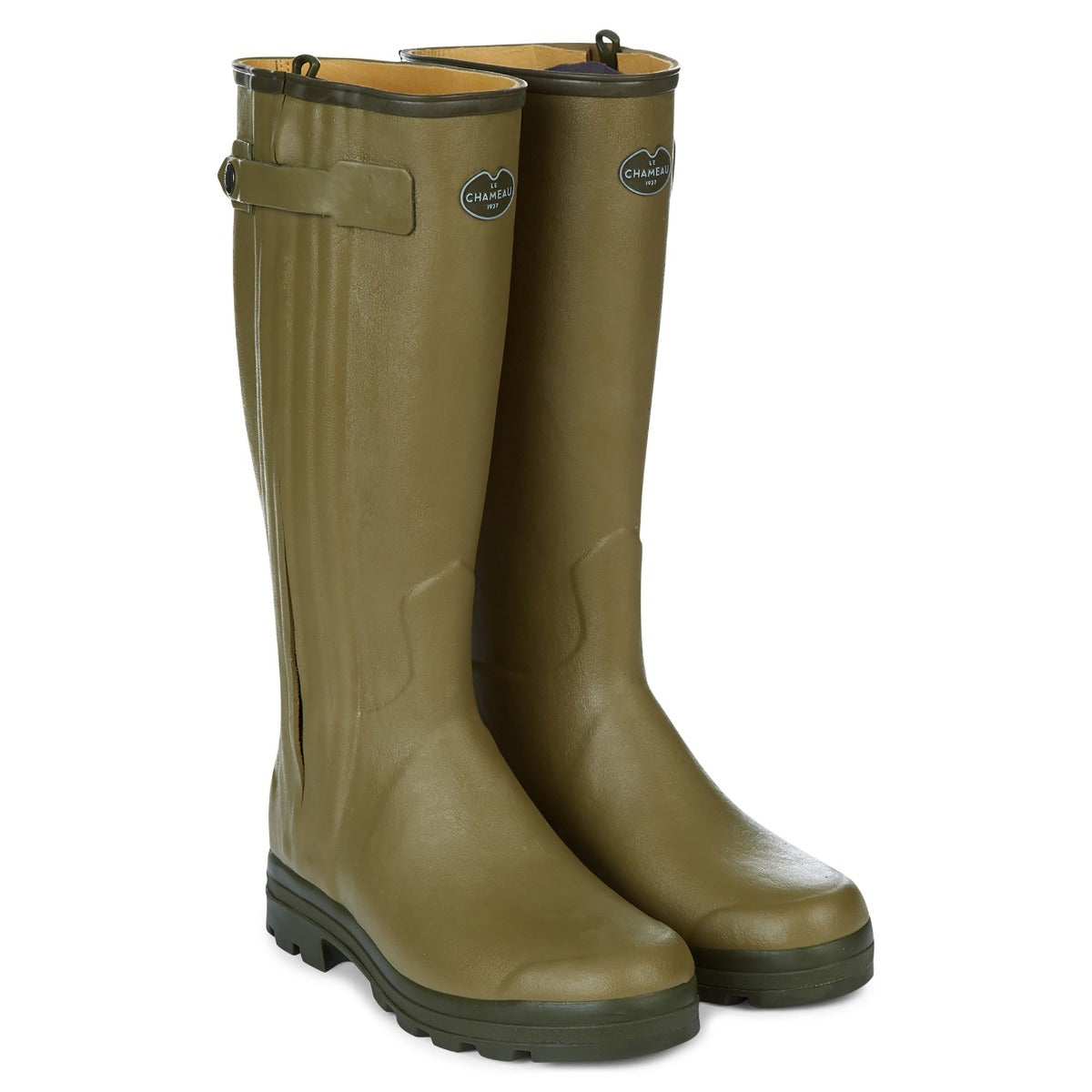 Le Chameau Mens Chasseur Leather Lined Boots