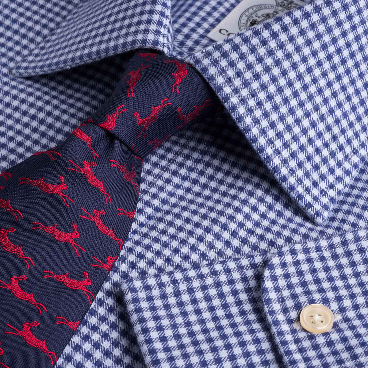 Blue Gingham Flannel Shirt