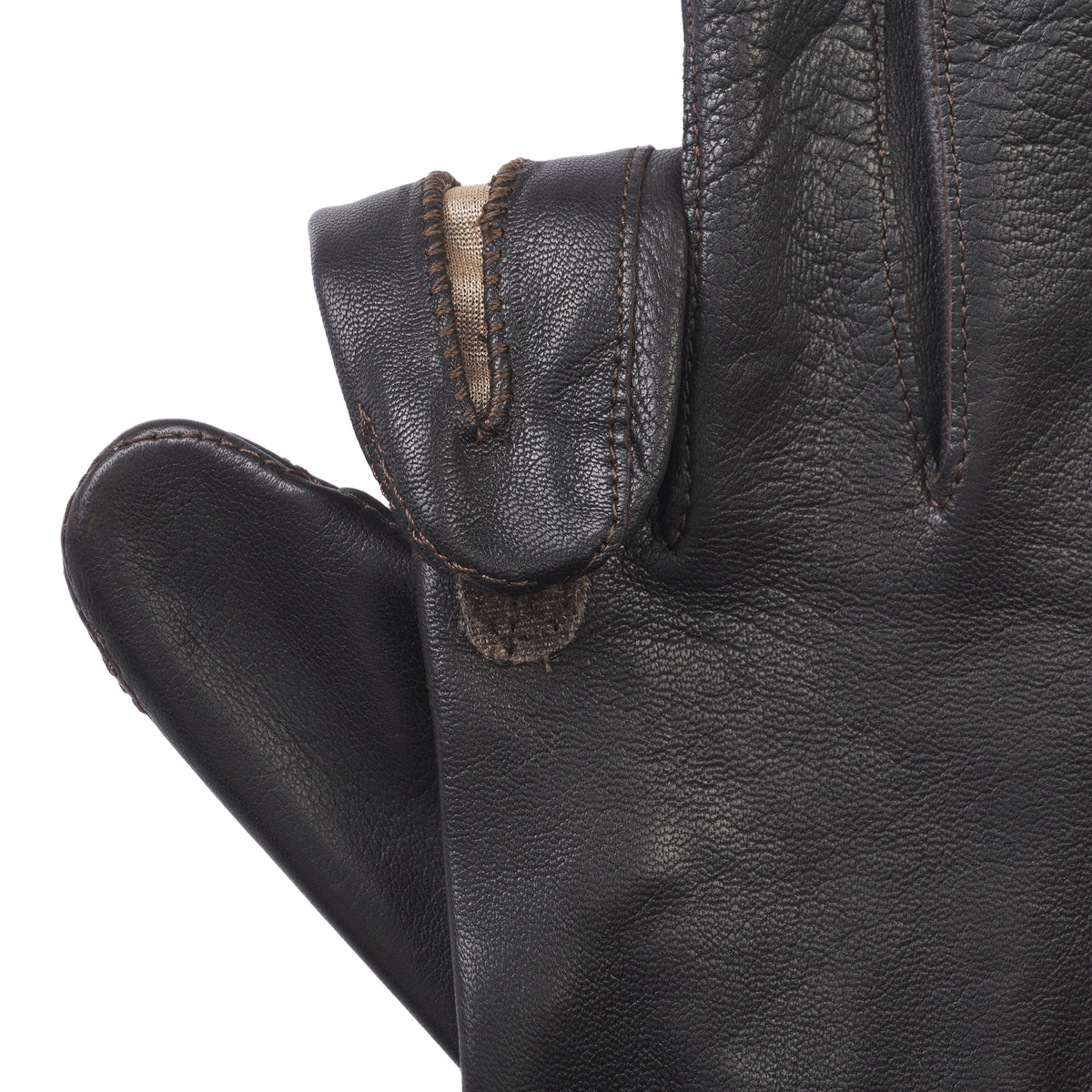 Dark Brown Leather Shooting Gloves (Left Handed)
