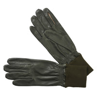 Olive Green Leather Shooting Gloves (Right Handed)