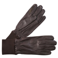 Dark Brown Leather Shooting Gloves (Left Handed)