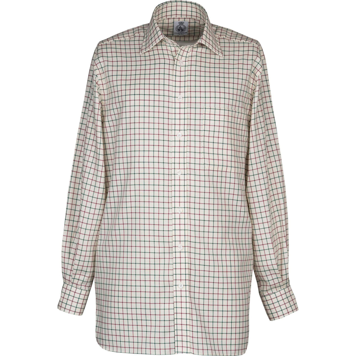Green Wine Medium Check Tattersall Shirt