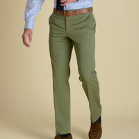 Army Green Gabardine Trousers