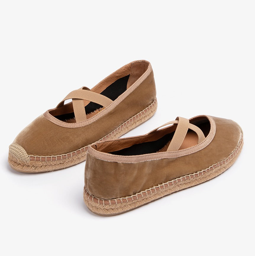 Penelope Chilvers Honey Chico Velvet Espadrilles