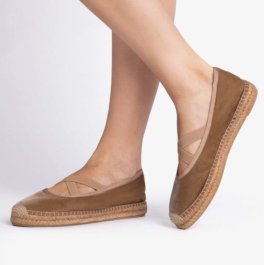 Penelope Chilvers Honey Chico Velvet Espadrilles