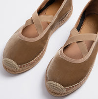 Penelope Chilvers Honey Chico Velvet Espadrilles