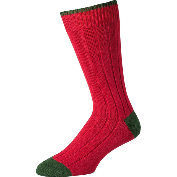 Wine Bottle Green Cotton Heel & Toe Socks