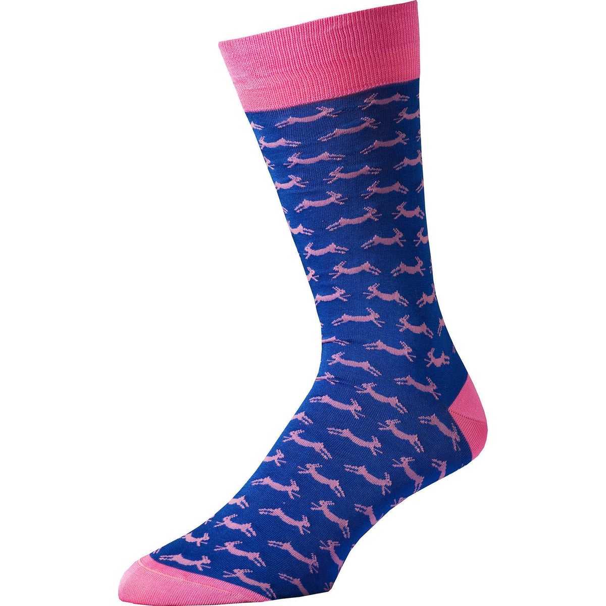 Royal Blue Hare Heel and Toe Sock