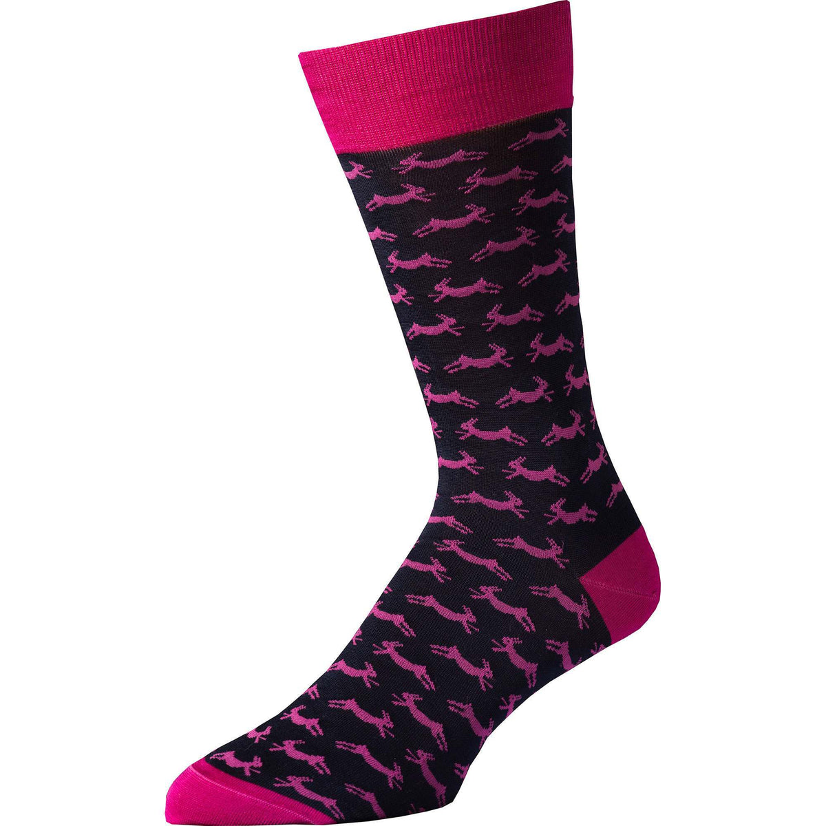 Navy Hare Heel and Toe Sock