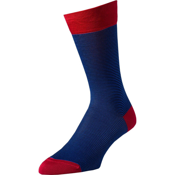 Blue Brighton Stripe Cotton Sock