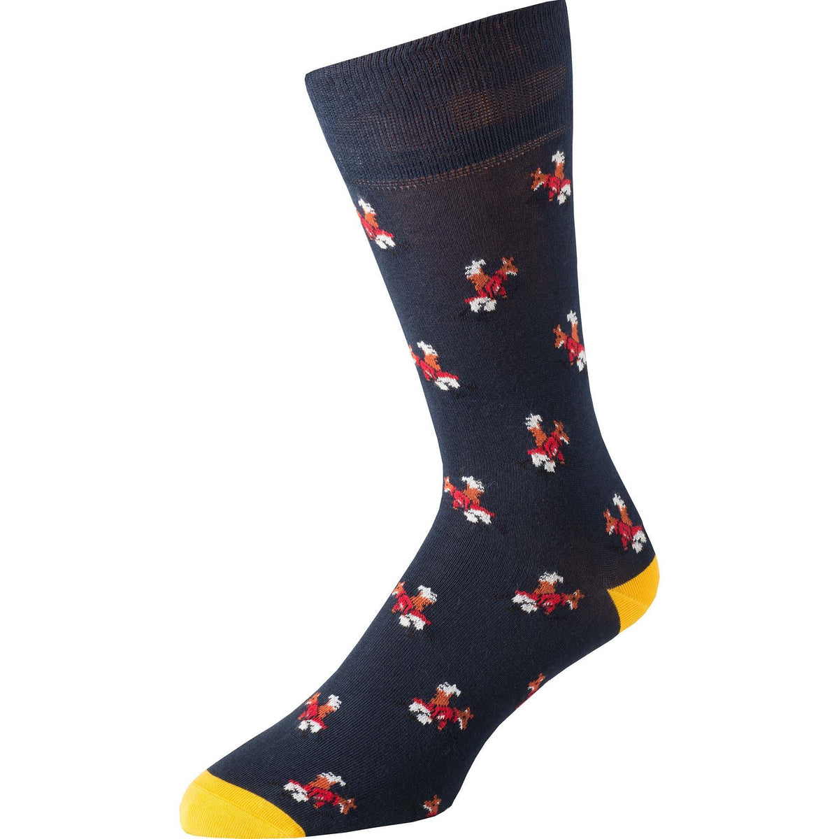 Navy Fox Fine Sock