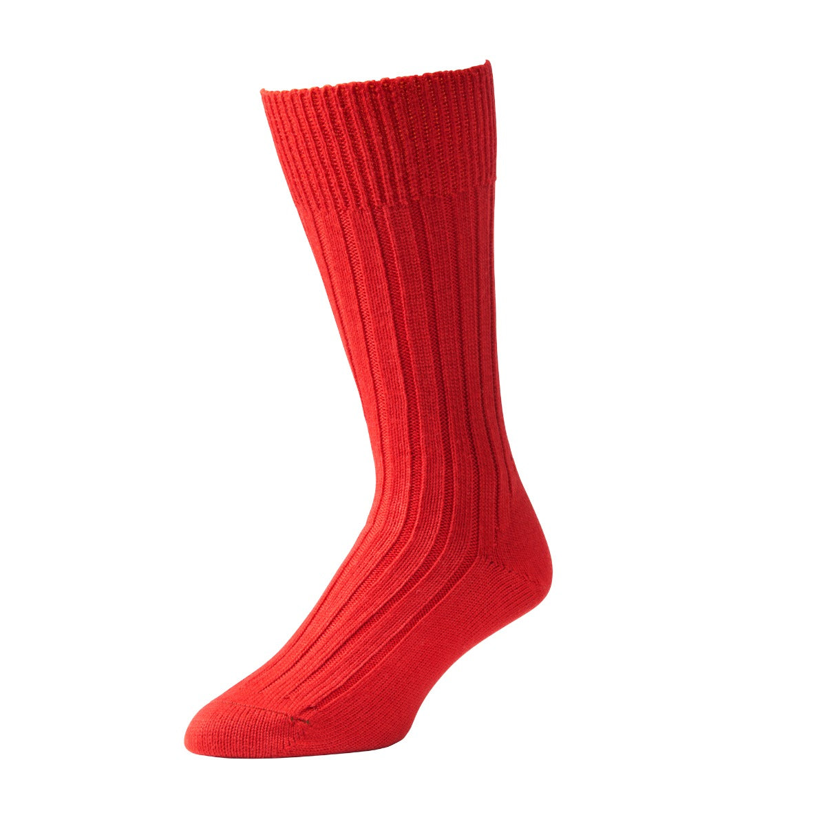 Red Merino Mid Calf Country Sock