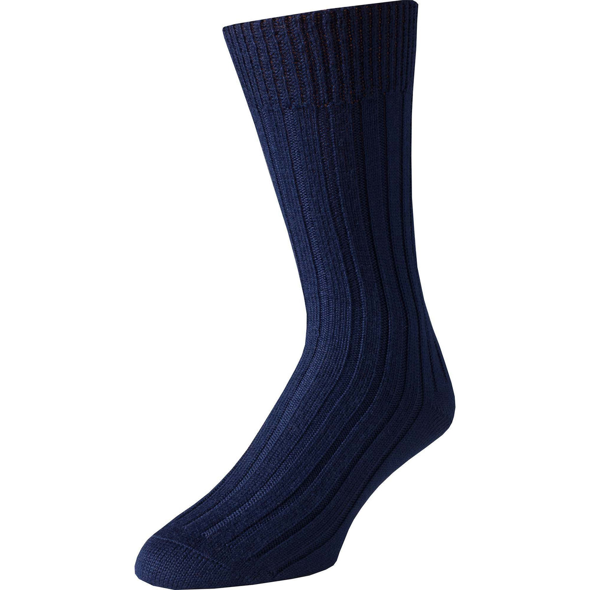 Navy Merino Mid Calf Country Sock