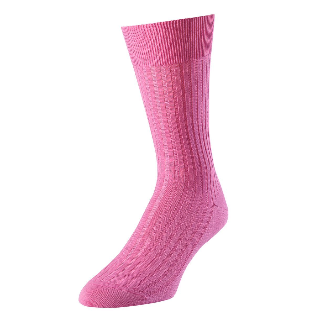Pink Piccadilly Cotton Rib Sock