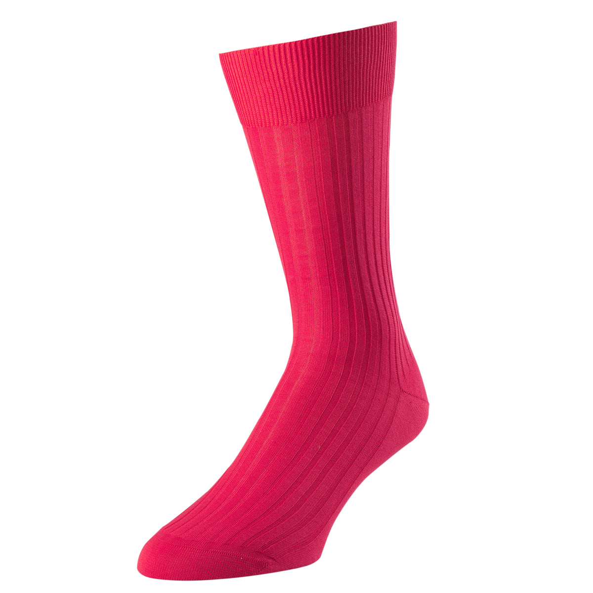 Red Piccadilly Cotton Rib Sock