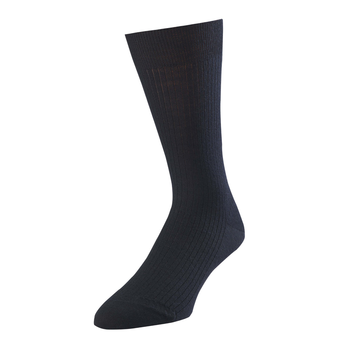 Black Merino Rib Sock