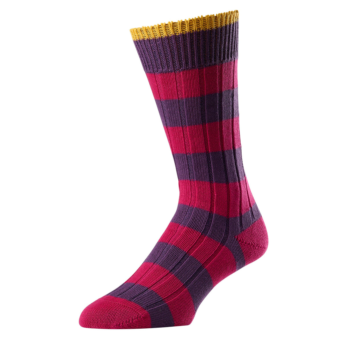 Berry Red Highgate Stripe Sock